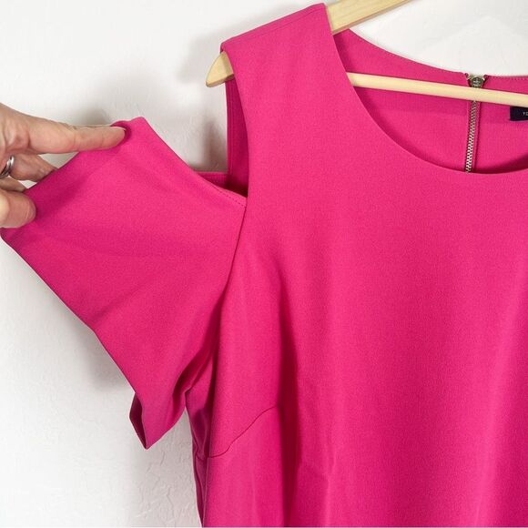 Tommy Hilfiger Pink Cold Shoulder Short Sleeve Shift Dress Plus Size 20W NWT - Picture 3 of 12